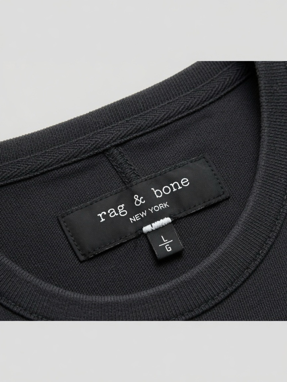 rag & bone Black Short-Sleeve Crewneck Tee